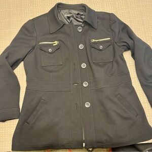 INC Black Rayon Blend Jacket, Women’s Size XL